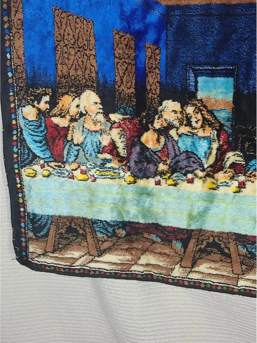 Vtg Velvet Tapestry Cotton Wall Art 39x20